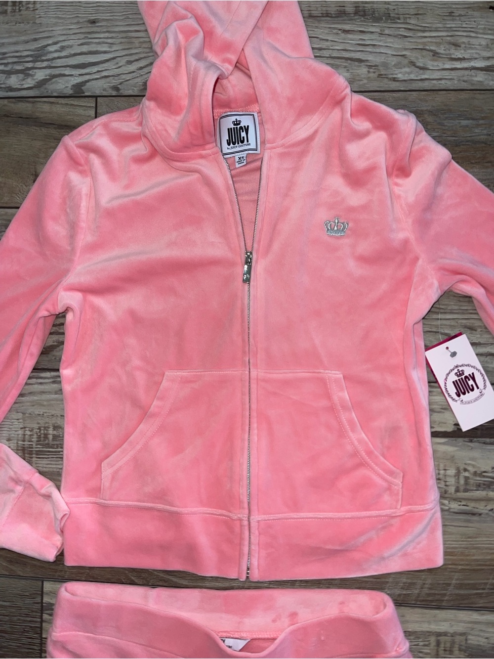 Juicy Couture Flamingo Track Suit Tracksuit Velour Set Women X-small - Picture 2 of 10